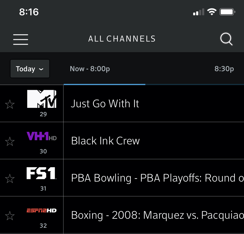 Cox Contour Channel Guide