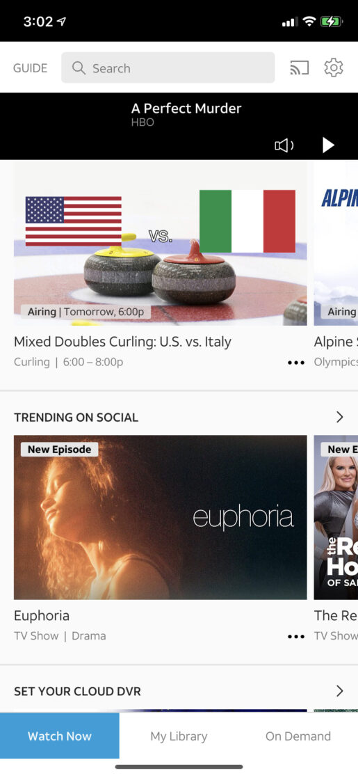 A picture of the DIRECTV app for mobile viewing.