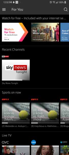 Xfinity-Stream-home-page