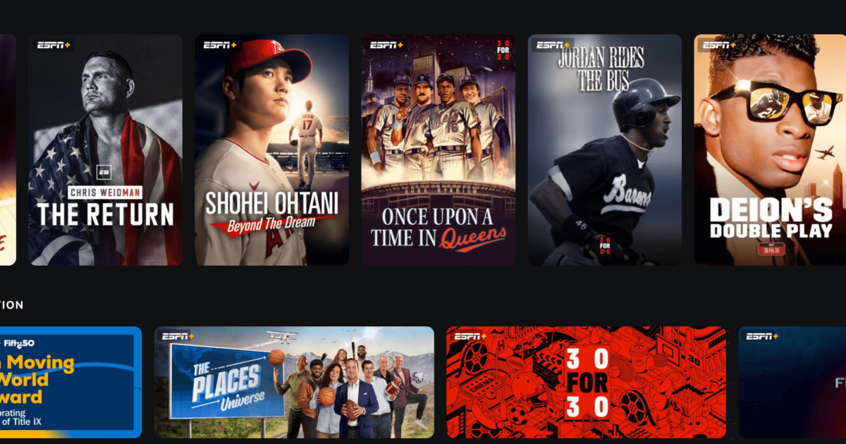 ESPN+ houses on demand content of documentaries, docuseries, and analysis.