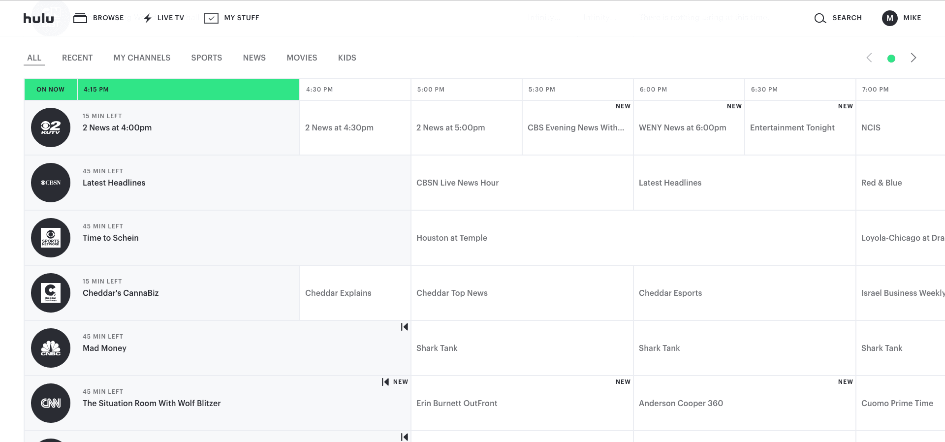 Hulu Live TV Channel Guide | Cabletv.com