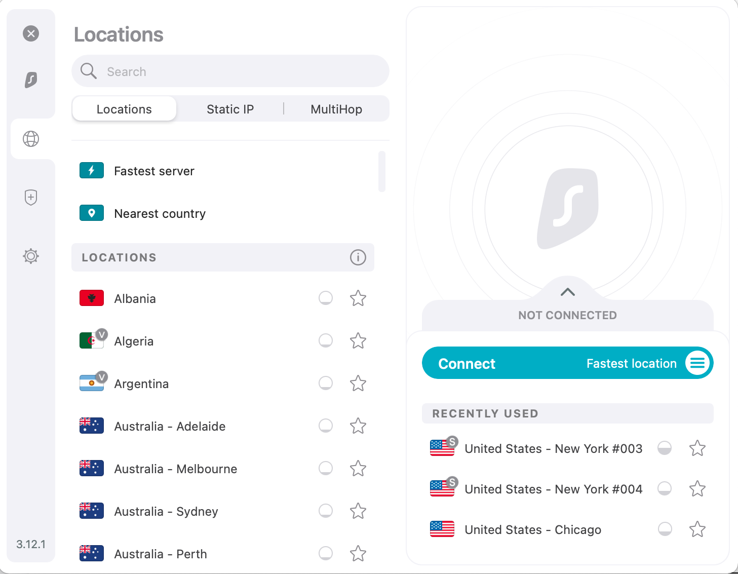 Screenshot of the Surfshark homepage.