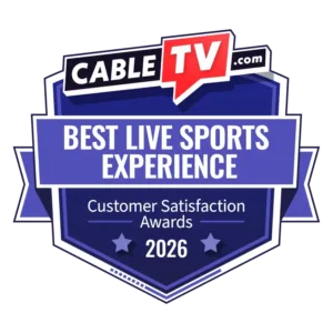 Badge for the winner of Best Live Sports from the 2026 CableTV.com Customer Satisfaction Survey