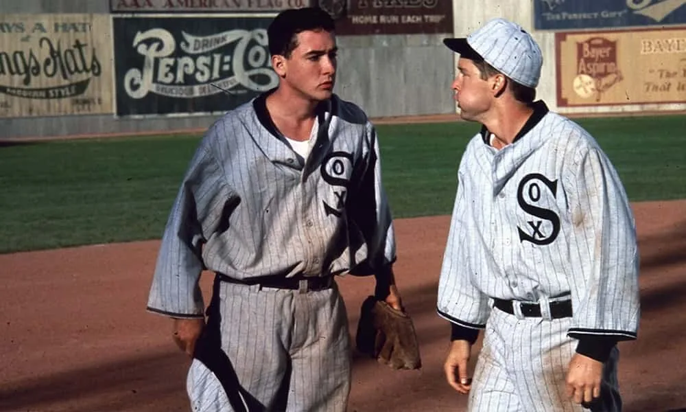 John Cusack and Don Harvey in Eight Men Out (1988).