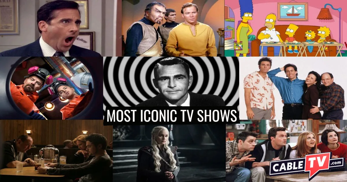 Still images of The Office, Star Trek, Twilight Zone, etc.