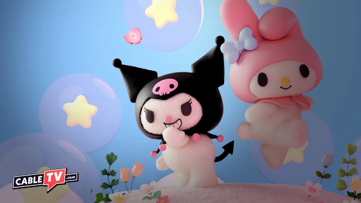 Key art for "My Melody & Kuromi" with the CableTV.com logo.
