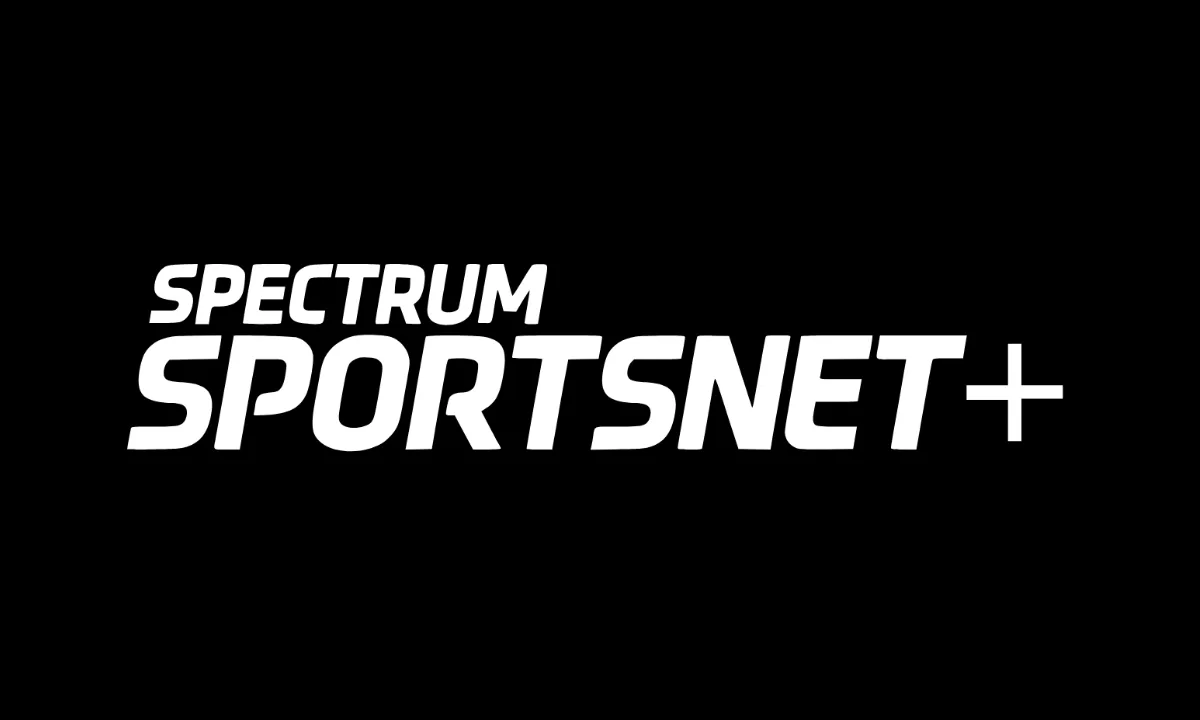 The Spectrum SportsNet Plus logo on a black background.