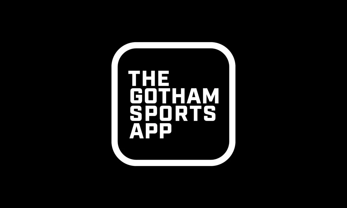 The Gotham Sports App logo on a black background.