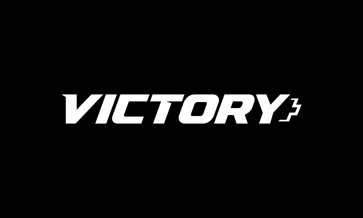 The Victory Plus logo on a black background.