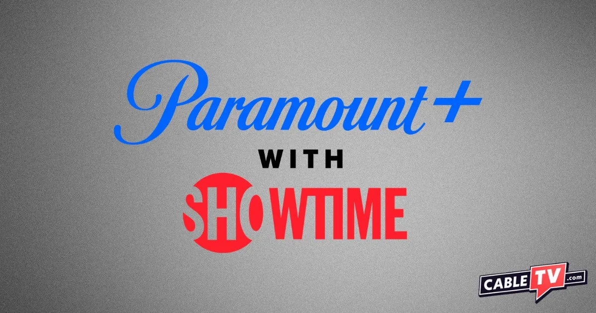 Paramount+ with Showtime logos on gray background
